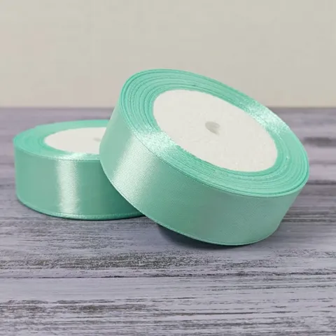 Атласная лента 25мм длина 22,5 м мятный