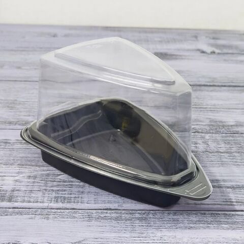 Контейнер Т-2 черное дно для кусочка торта 8,5*12*8,5 см