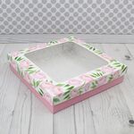 Коробка с окном из МГК 30*30*8 Пионы