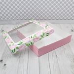 Коробка с окном из МГК 30*30*8 Пионы
