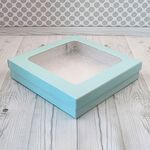 Коробка с окном из МГК 30*30*8 см голубая