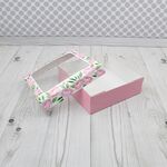 Коробка с окном из МГК 25*25*8 Пионы