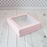 Коробка с окном из МГК 25*25*8 розовая