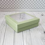 Коробка с окном из МГК 25*25*8 оливковая