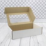 Коробка - сундучок 29 х 17 х 8 см белая с окном