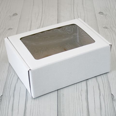 Коробка - сундучок 23 х 17 х 8 см с окном Матовая