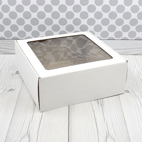 Коробка для подарочных наборов с окном 25 х 25 х 10 см