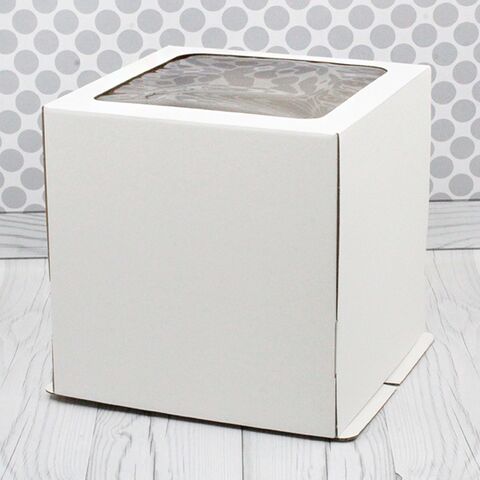 Коробка под торт 30 х 30 х 30 см с окном 