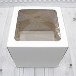 Коробка под торт 30 х 30 х 30 см с окном 