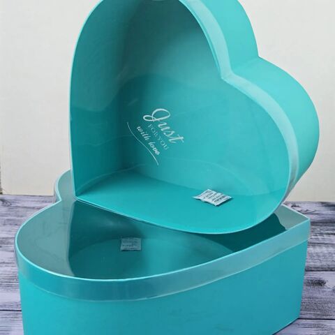 Коробка Сердце 30,5*27*12, бирюзовый