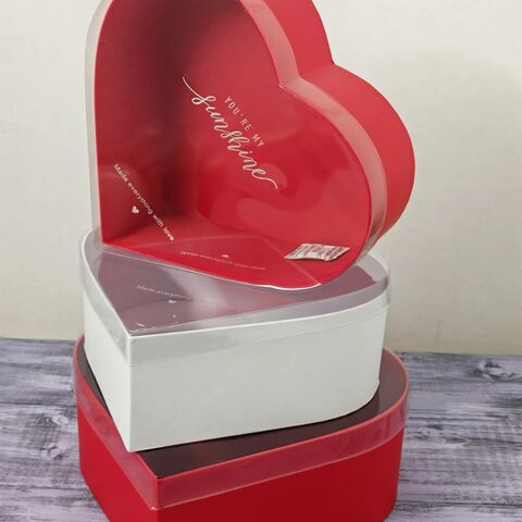 Коробка Сердце 25*21*9,5, красная