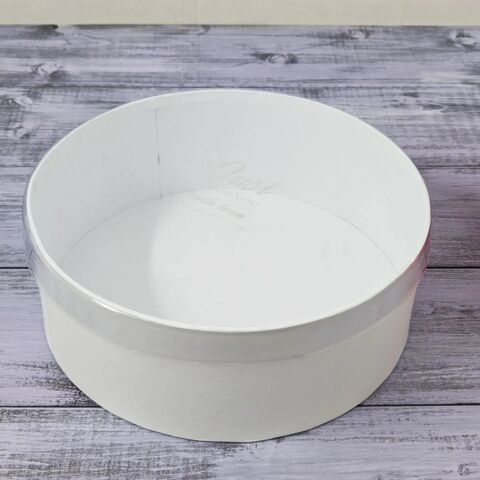 Коробка круглая тубус 22*8, белая