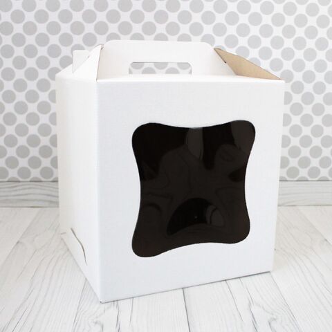 Коробка под торт с ручкой 30*30*28 см