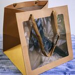 Пакет с окном крафт 30*30*30