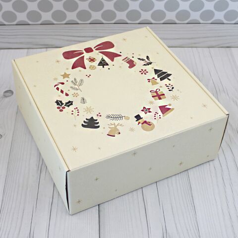 Коробка Новогодняя 25*25*10 см