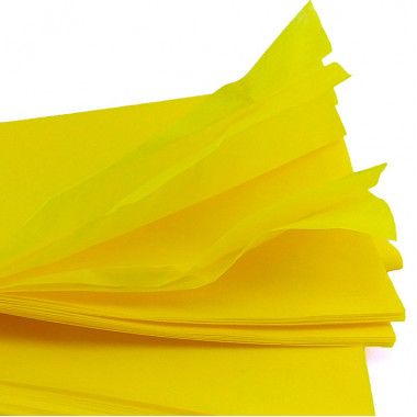 Бумага тишью, цвет желтый, 50*66 см 10 шт