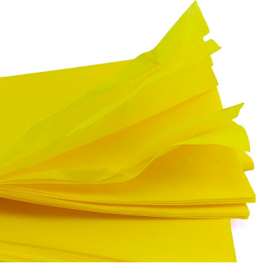 Тишью цвет желтый, 50х66 см (в пачке 10 листов).