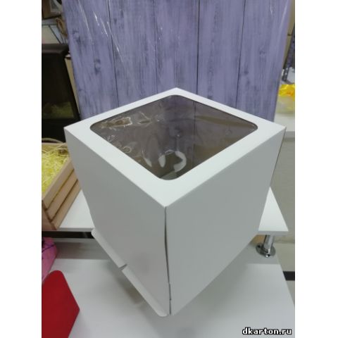Коробка для торта 30х30х30 см с окном МГК АКЦИЯ